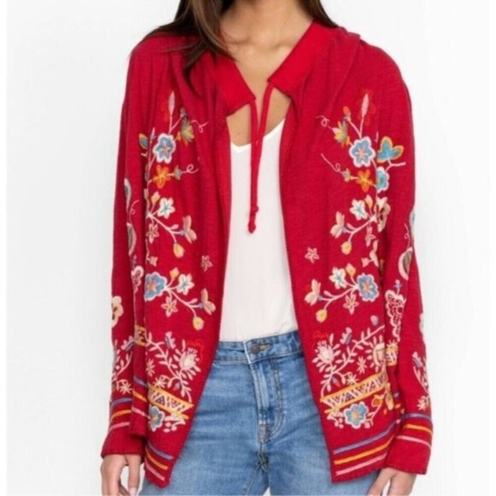 Johnny Was Jemima Hoodie Cardigan